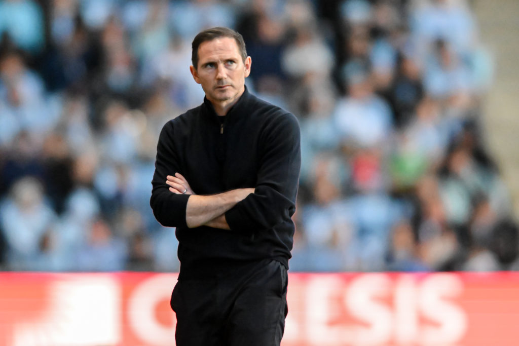 Frank Lampard watches on during Coventry City vs Sunderland