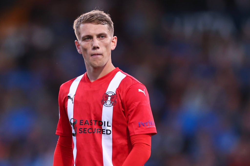 Ethan Galbraith during Stockport v Leyton Orient - Sky Bet League One Play Off Semi Final Second Leg
