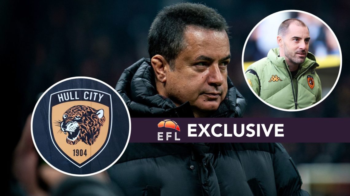 An image of Acun Ilicali with insets of Ruben Selles, Hull City badge and exclusive banner.