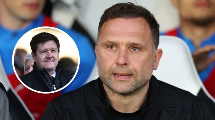 John Eustace, Manager of Derby County, looks on from the dugout prior to the Sky Bet Championship match between Derby County FC and Preston North E...