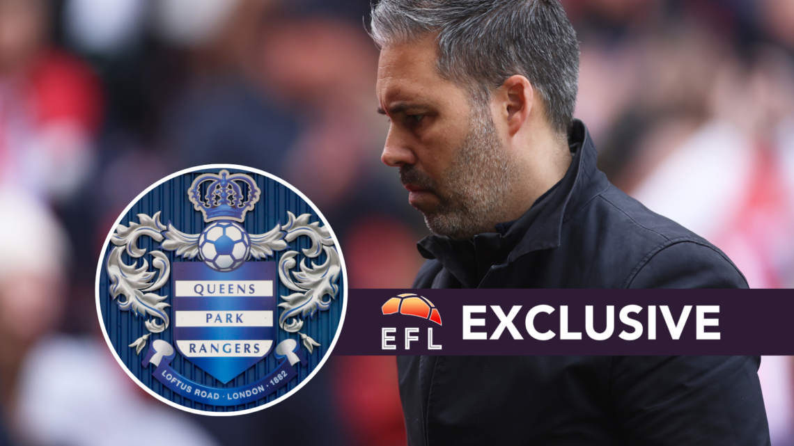 QPR manager Marti Cifuentes. Inset, QPR badge