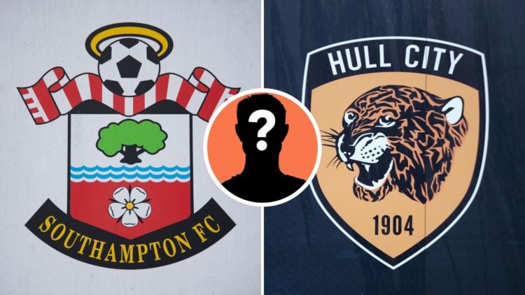 Southampton’s club badge (L), Hull City’s club badge (R)
