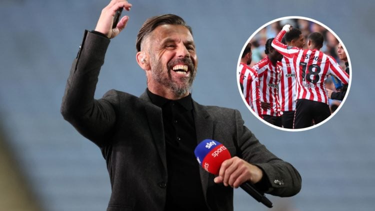 An image of Kevin Phillips with an inset of Sunderland players