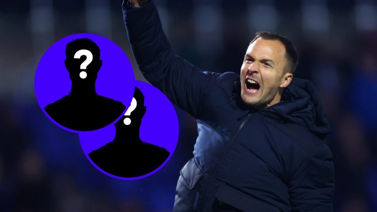 Birmingham City manager Chris Davies celebrating.