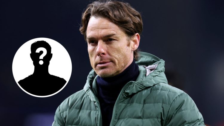 Burnley manager Scott Parker. Inset, mystery player graphic.