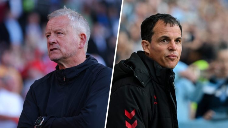 A split image of Chris Wilder and Regis Le Bris