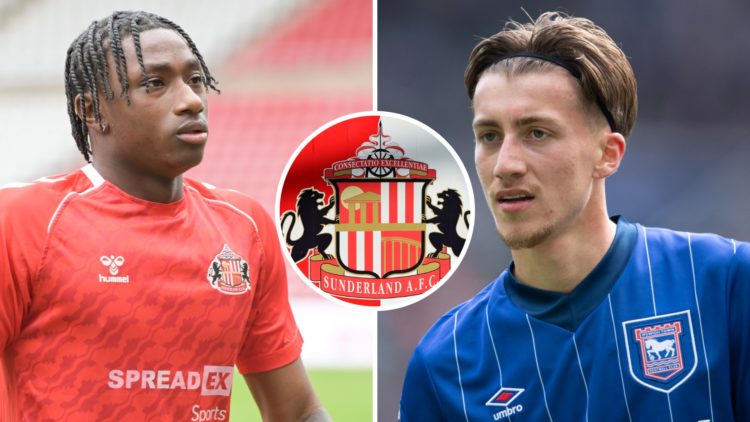 Romaine Mundle, Jack Clarke and Sunderland badge