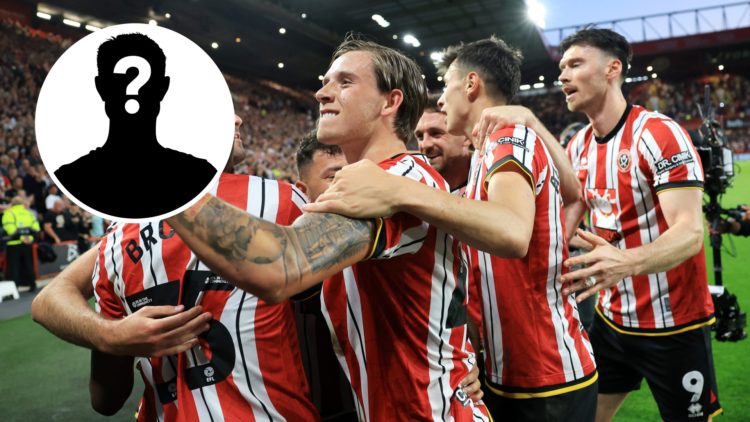 Sheffield United's players celebrate after scoring against Bristol City in the play-offs