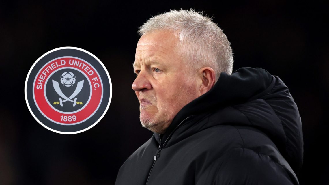 Sheffield United manager Chris Wilder. Inset, Sheffield United badge.