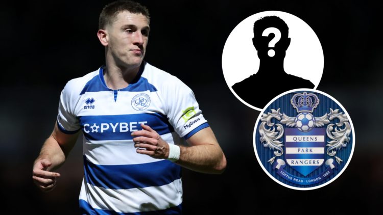 QPR defender Jimmy Dunne, QPR badge and mystery player badge