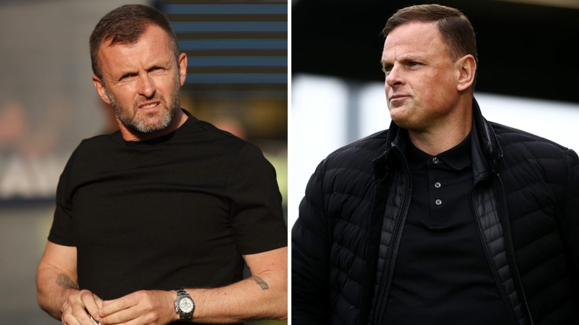 Chartlon Athletic manager Nathan Jones and Leyton Orient manager Richie Wellens