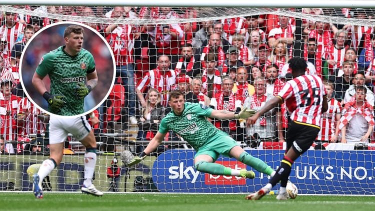 Sunderland goalkeeper Anthony Patterson makes save in play-off final