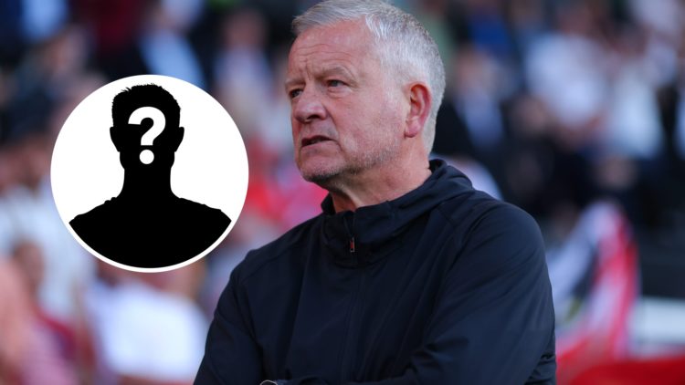 Sheffield United manager Chris Wilder. Inset, mystery player graphic.