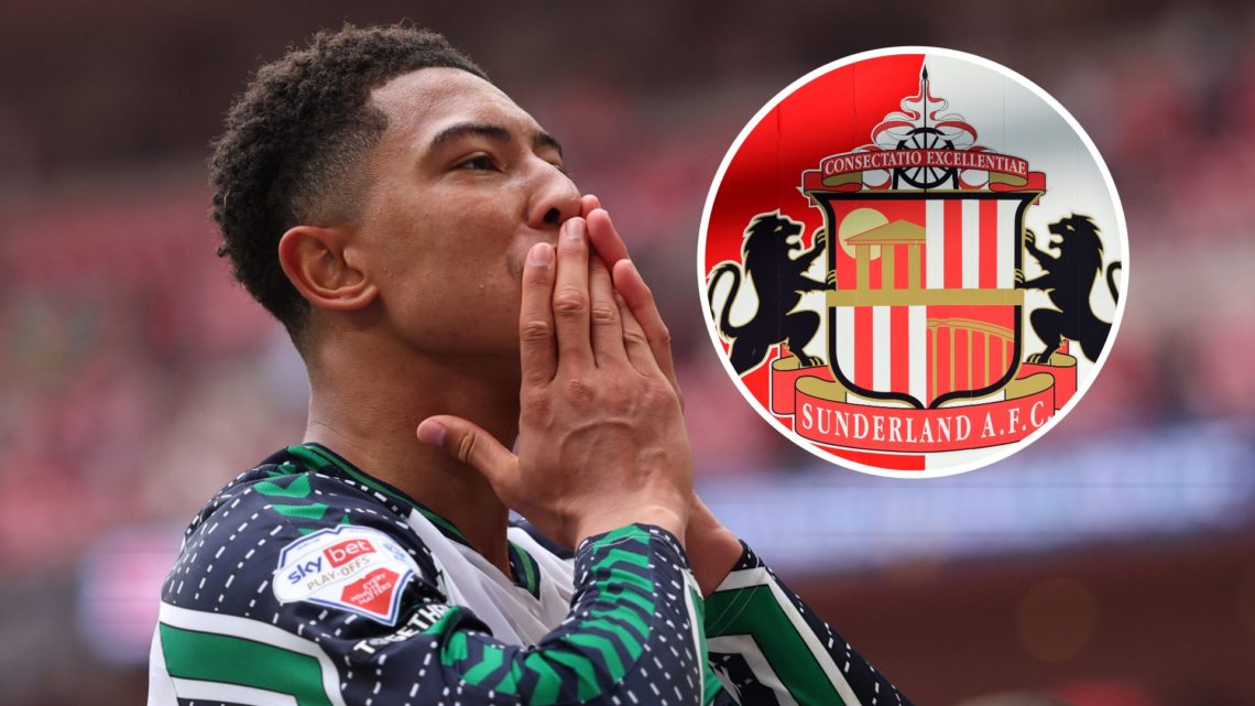 Jobe Bellingham and Sunderland badge