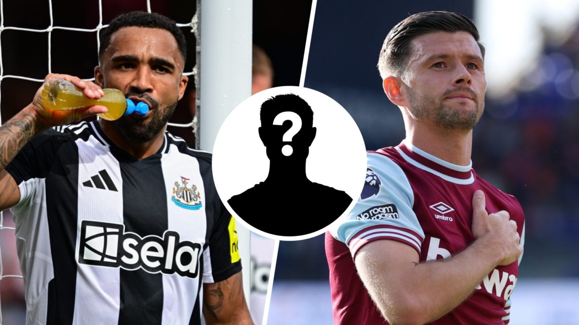 Split image of Callum Wilson (L) and Aaron Cresswell (R). Inset, mystery player graphic.