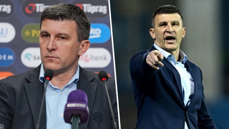 Head coach Sergej Jakirovic of Bellona Kayserispor speaks during the press conference at the end of the Turkish Super Lig week 26. Dinamo Zagreb He...