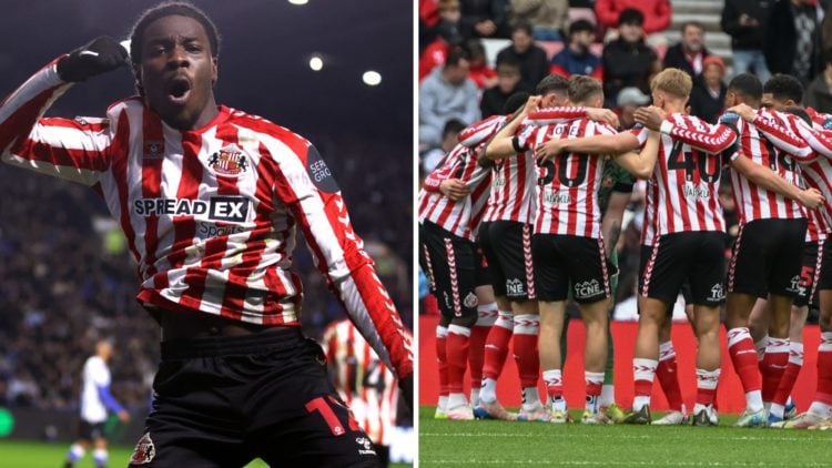Eliezer Mayenda and Sunderland squad
