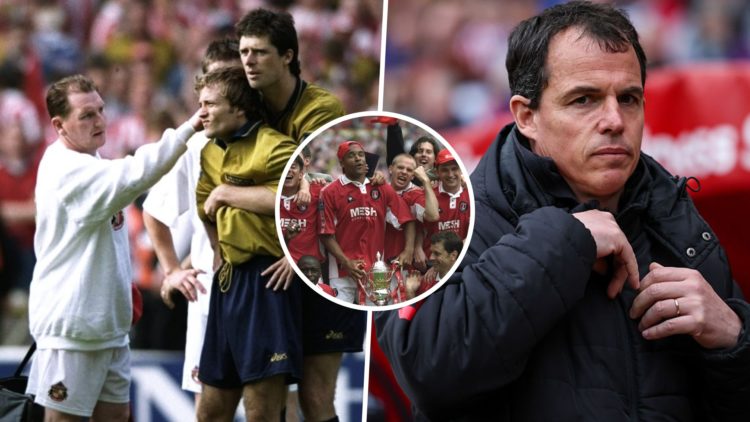 Sunderland players in 1998 play-off final, Regis Le Bris, Charlton players celebrate 1998 play-off final