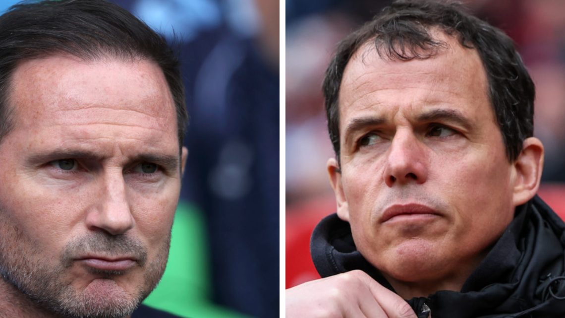 Coventry City manager Frank Lampard and Sunderland manager Regis Le Bris look on.