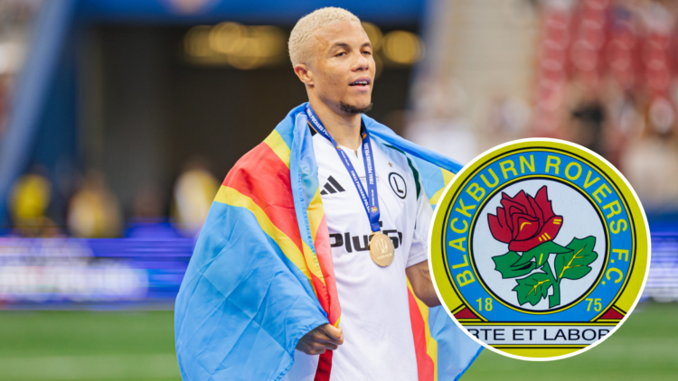 Steve Kapuadi of Legia seen during the ceremony after Polish Cup final 2025 match between Pogon Szczecin and Legia Warszawa at PGE Narodowy Stadium...