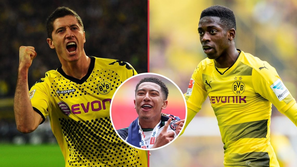 Left image, Robert Lewandowski of Dortmund celebrates after scoring his teams fourth goal during the Bundesliga match between Borussia Dortmund and...