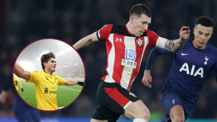 Main image, Pierre-Emile Hojbjerg of Southampton and Dele Alli of Tottenham Hotspur during the FA Cup Fourth Round match between Southampton and To...