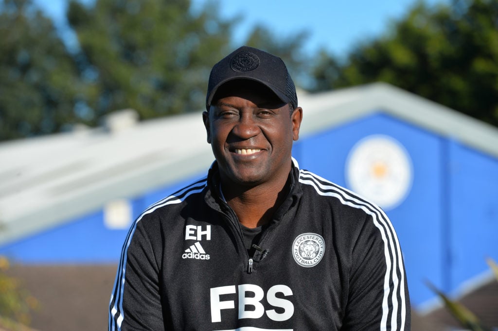 Emile Heskey poses after being named Head Of Women's Football Development at Leicester City