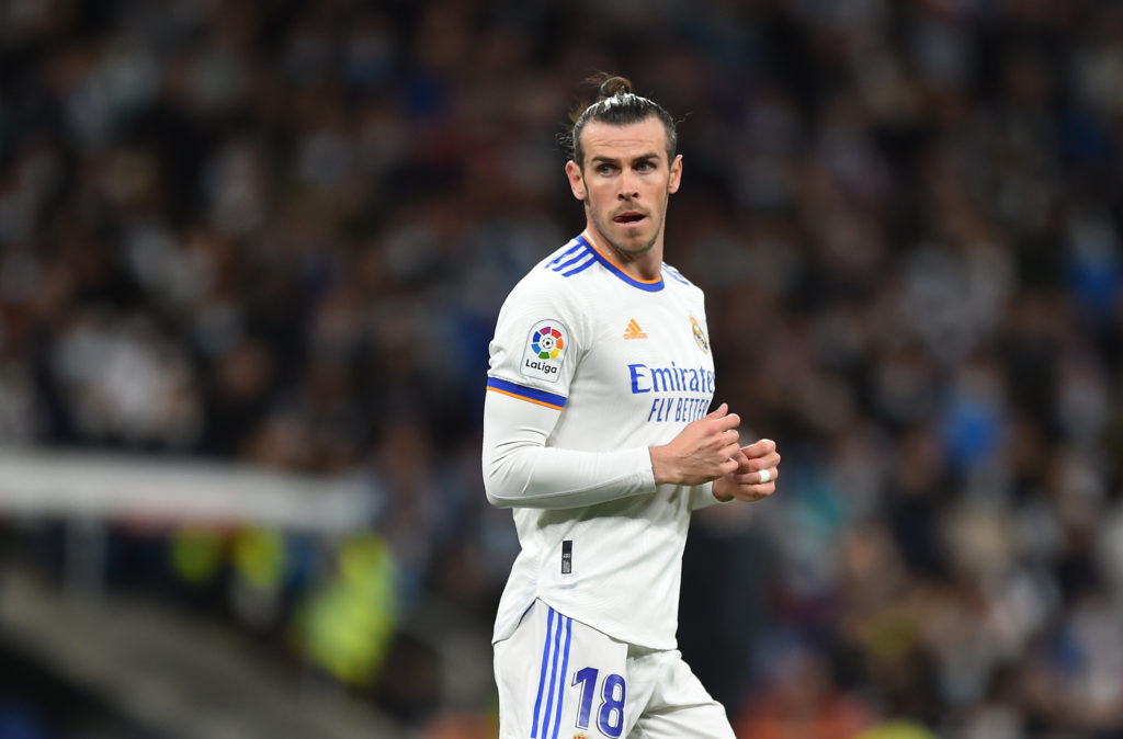 Gareth Bale of Real Madrid looks on during the La Liga Santander match between Real Madrid CF and Getafe CF