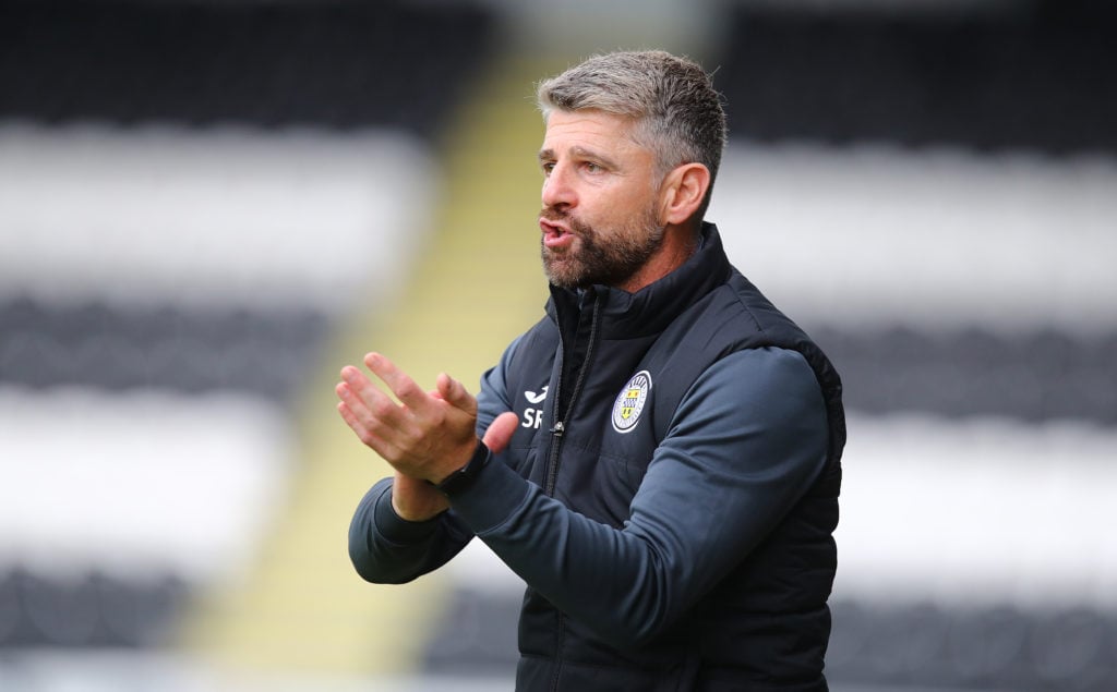 St Mirren manager Stephen Robinson on the touchline as his side face Northampton Town in a friendly.