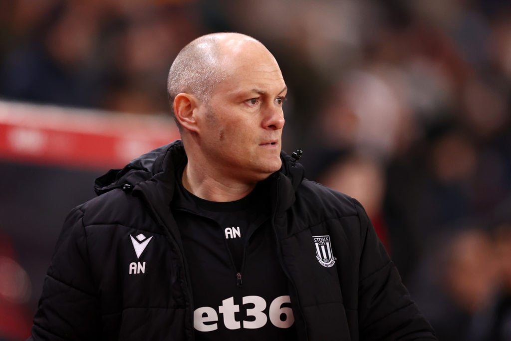 Alex Neil watches on during Stoke City v Blackburn Rovers - Sky Bet Championship