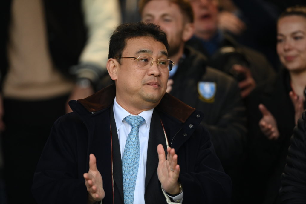 Sheffield Wednesday owner Dejphon Chansiri looks on