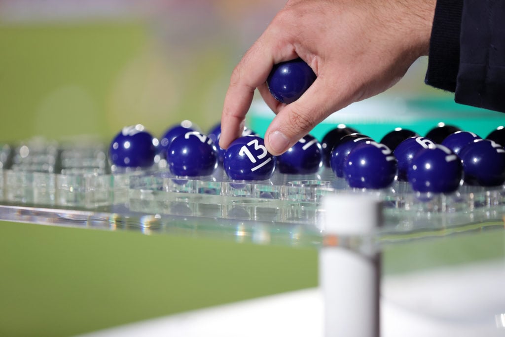 The balls for the Carabao Cup are ready to be selected during the draw