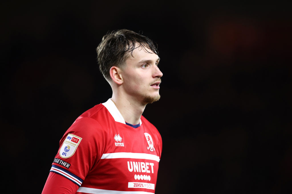 Rav van den Berg during Middlesbrough v Leeds United - Sky Bet Championship