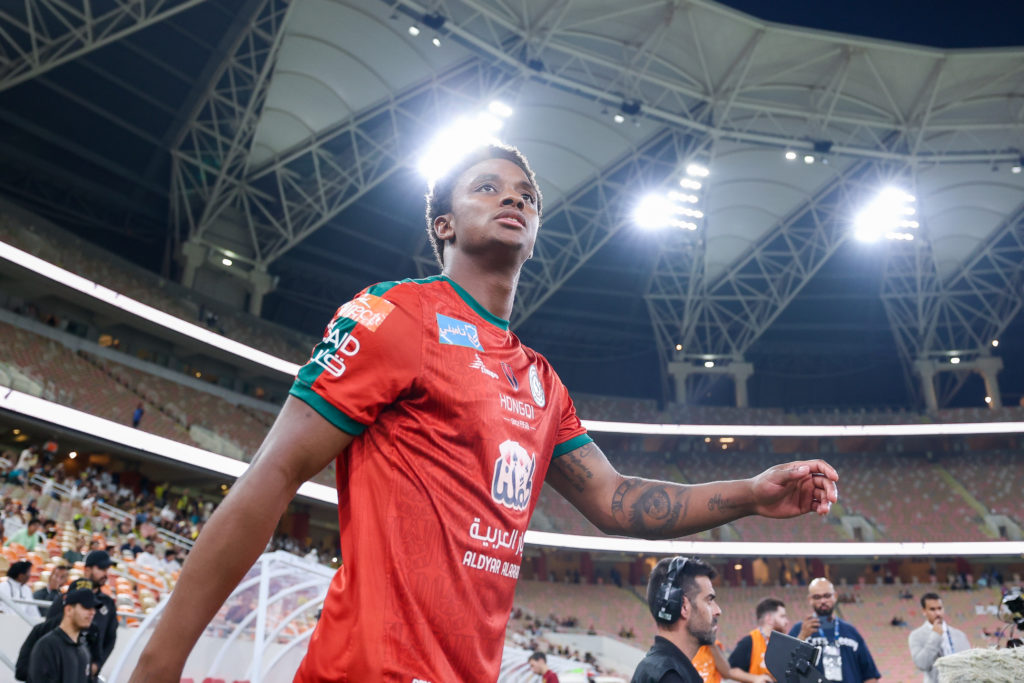 Demarai Gray of Al Ettifaq prior the Saudi Pro League match between Al-Ittihad and Al-Ettifaq