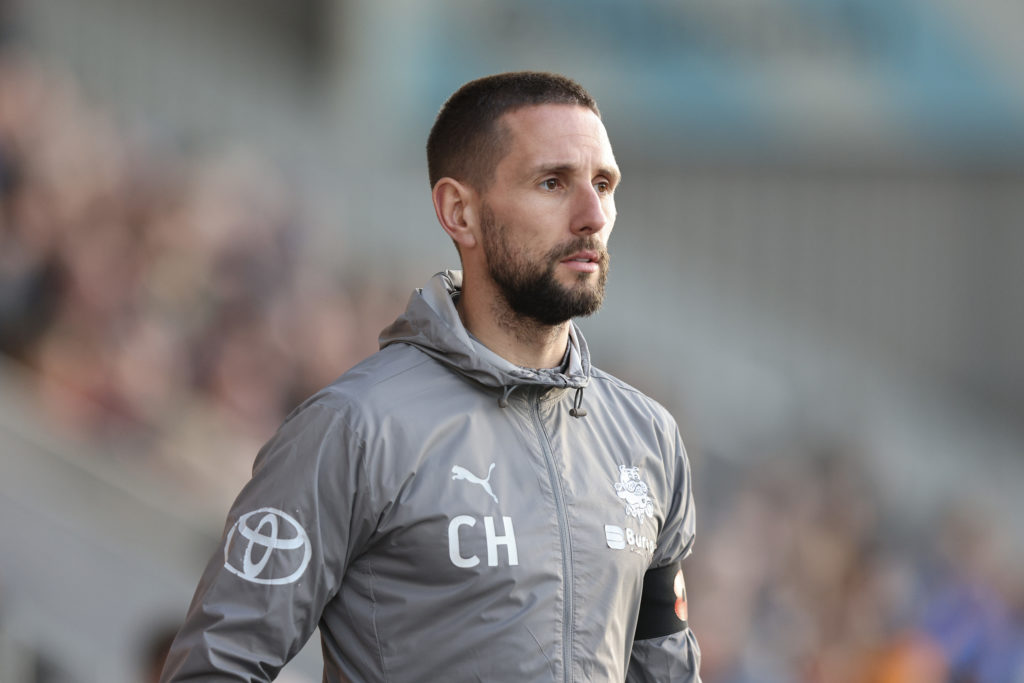 Conor Hourihane the player coach of Barnsley during the Sky Bet League One match between Shrewsbury Town FC and Barnsley FC