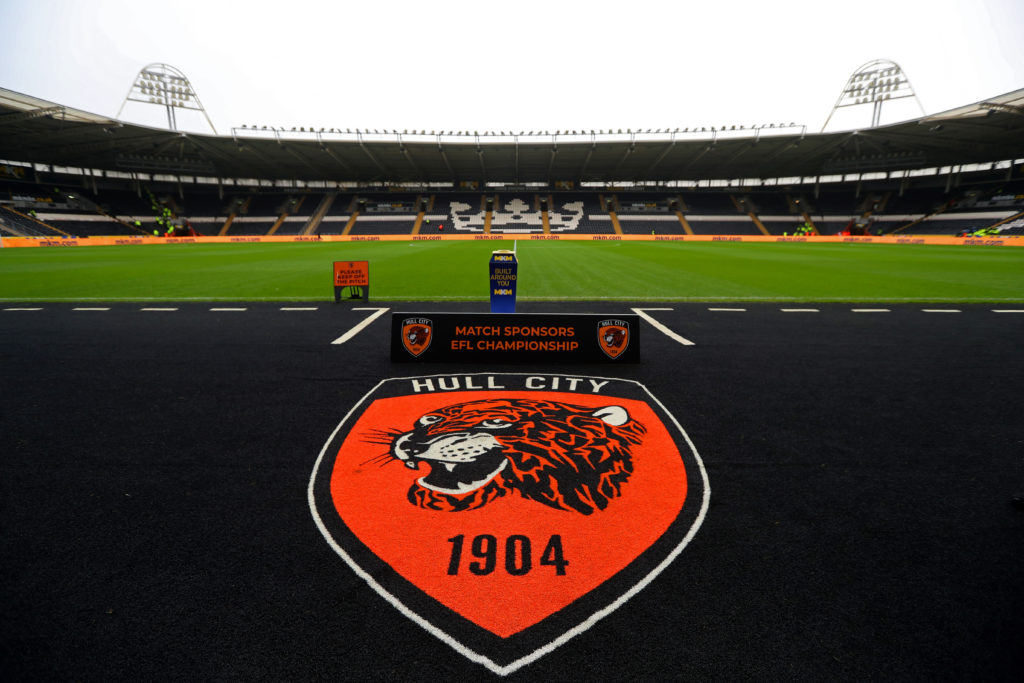 Hull City badge at the MKM Stadium