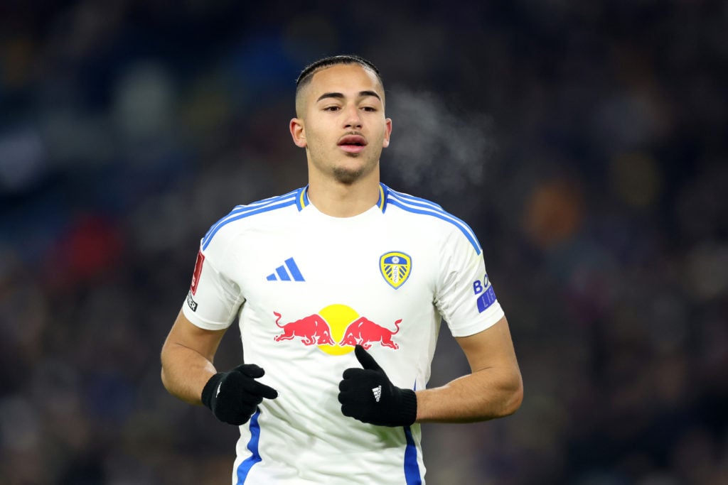 Mateo Joseph during Leeds United clash against Harrogate Town