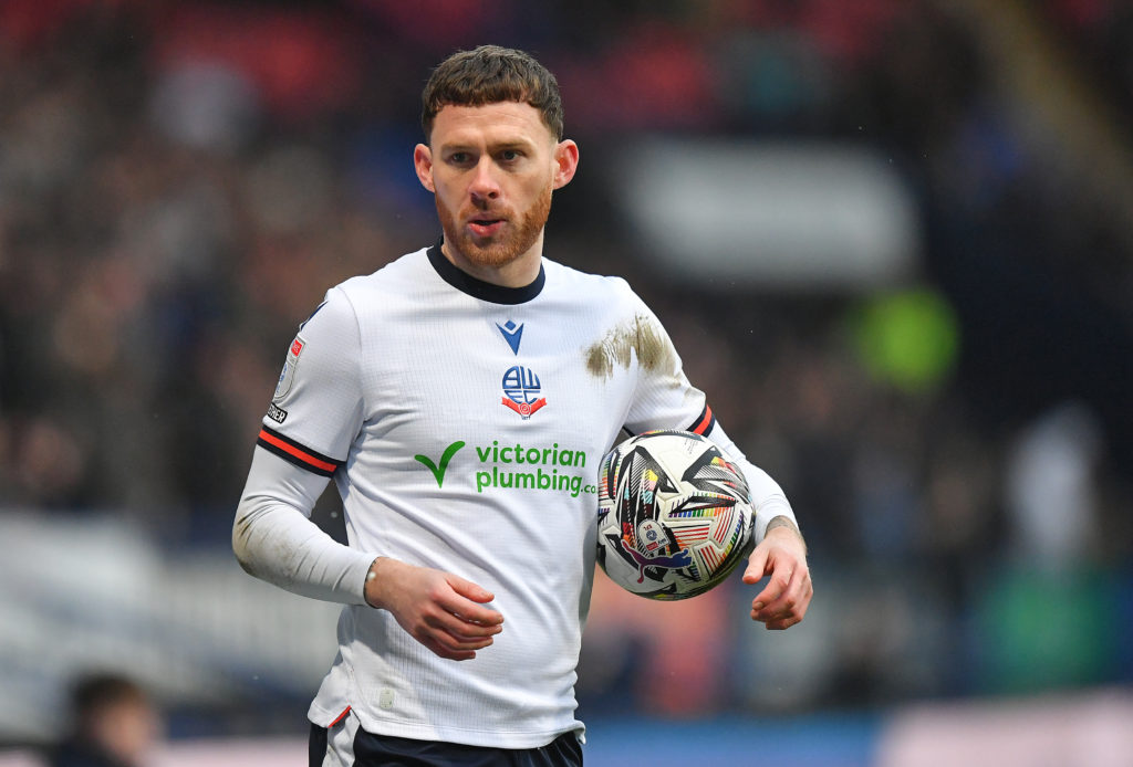 Bolton Wanderer' Gethin Jones during the Sky Bet League One match between Bolton Wanderers FC and Crawley Town FC