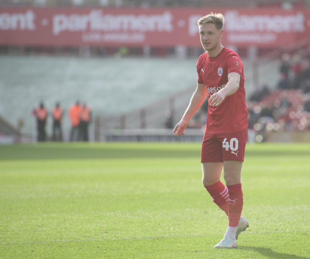 Barnsley forward Davis Keillor-Dunn reacts during a Sky Bet League One match against Lincoln City