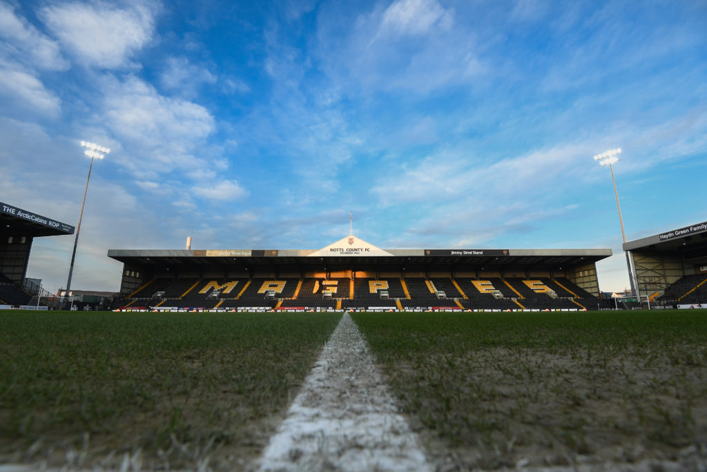 A general view inside Meadow Lane, home to Notts County, ahead of the Sky Bet League 2 match between Notts County and Barrow
