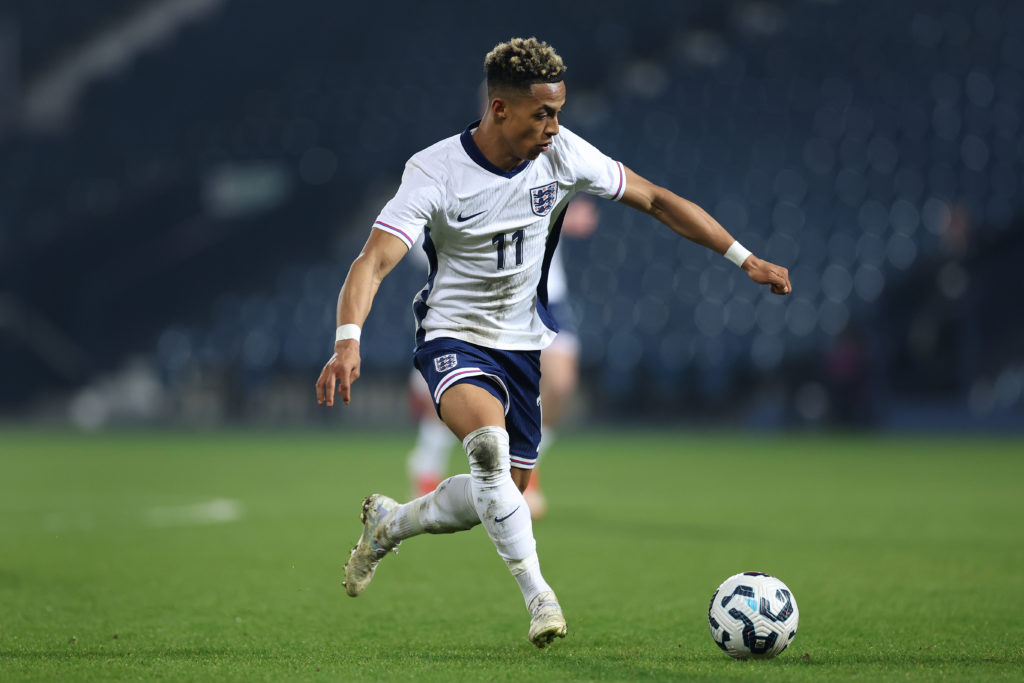 Ipswich Town winger Omari Hutchinson - England v Portugal - Men's U21 International