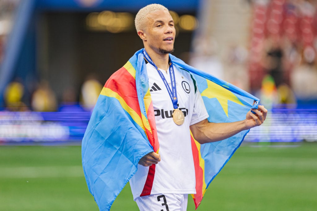 Steve Kapuadi of Legia seen during the ceremony after Polish Cup Final victory.