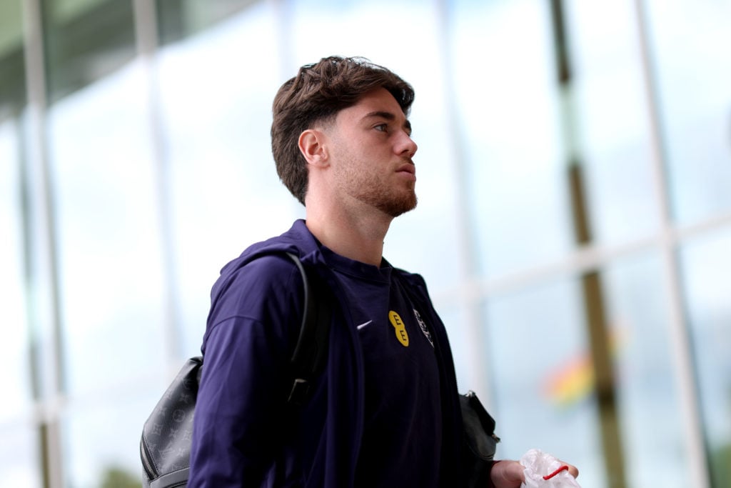 Middlesbrough midfielder Hayden Hackney arrives at St Georges Park to represent England U21s.