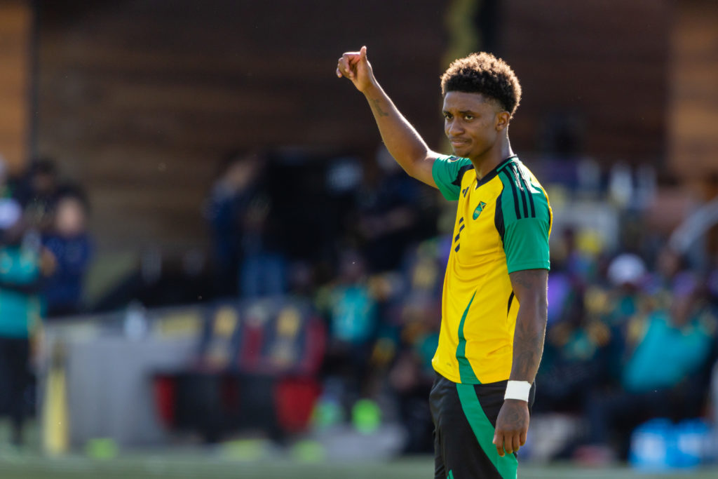 Demarai Gray during Jamaica's clash against Guadeloupe