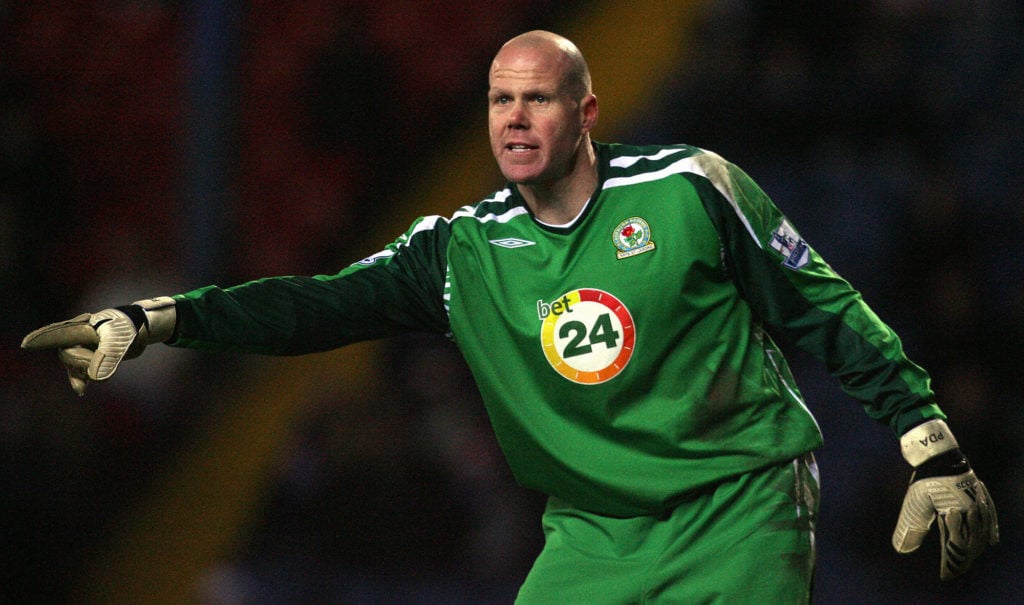 Blackburn Rovers' US goalkeeper Brad Friedel in action in League Cup quarter final against Arsenal.