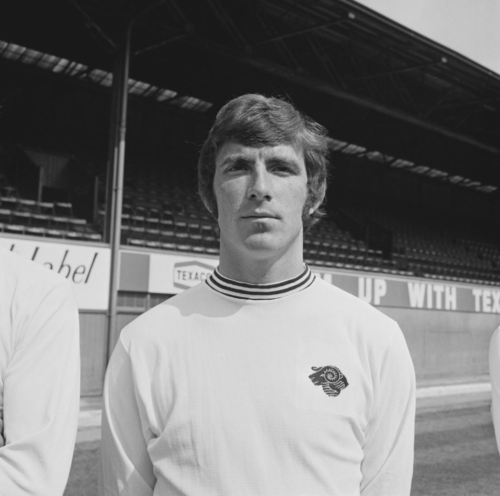 Kevin Hector of Derby County in 1971