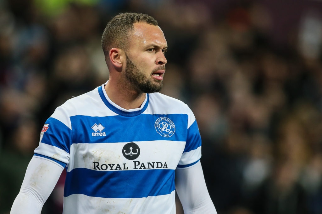 Joel Lynch plays for QPR during Aston Villa v Queens Park Rangers - Sky Bet Championship