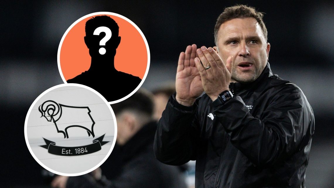 Derby County's manager John Eustace applauds his side's supporters at the end of the match during the Sky Bet Championship match between Derby Coun...
