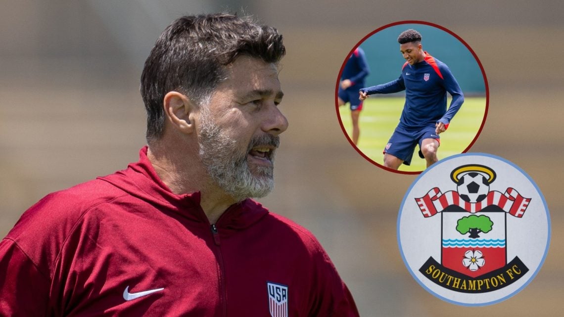 Main image, Head Coach Mauricio Pochettino of the United States during USMNT Training at Stanford on June 14, 2025 in Palo Alto, California. Top in...
