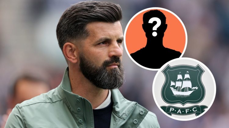 Plymouth Argyle manager Miron Muslic looks on during the Sky Bet Championship match between Preston North End FC and Plymouth Argyle FC. Inset, Ply...